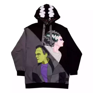 Felpa con Cappuccio Unisex Universal Monsters Loungefly - Sposa dei Morti Tagliata (Taglia L)