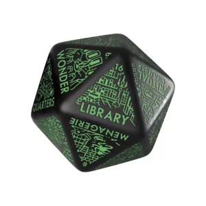 Dado Generatore Dungeon Viridian Jumbo D20 Nero