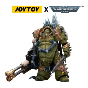 Action Figure Joy Toy Warhammer 40.000 Blightlord Terminator Death Guard con Autocannone Falce e Lame Bubotiche – 14 cm