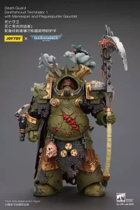 Action Figure Warhammer 40k Joy Toy Death Guard Deathshroud Terminator 1/18 con Manreaper e Plaguespurter Gauntlet
