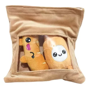 Yummis Together Peluche Set da 2: Salsiccia & Senape in Borsa da Trasporto, 21 cm