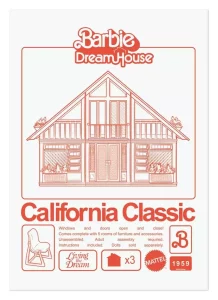 Stampa d'Arte Barbie Casa dei Sogni California Classica Edizione Limitata