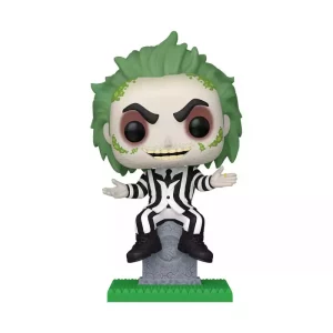 Beetlejuice POP! Plus Vinile Figure Beetlejuice sulla Tomba (Glow) Esclusiva 9 cm
