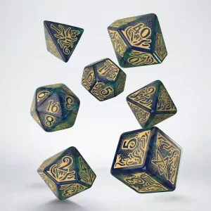 Set di Dadi Call of Cthulhu Edizione 7a – Blu-Verde e Oro