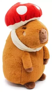 Peluche Capibara con Fungo - 23 cm