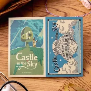 Aereo Robot & Castello Laputa - Adesivi Retro 'Castle in the Sky'