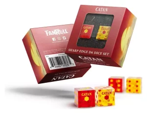 Catan Set di Dadi D6 in Resina Bordo Tagliente
