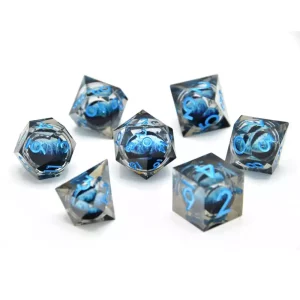 Set di Dadi CritStones Water Dragon's Gaze con Occhio Galleggiante (7)