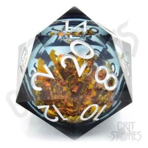 Dadi Liquid Core CritStones Re Mida D20 - 5 cm