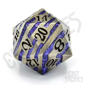 Dado D20 in Metallo CritStones Elder da 3 cm