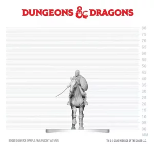 D&D Mini Miniature Nolzur: Nimblewright Steed con Cavaliere - 6 cm