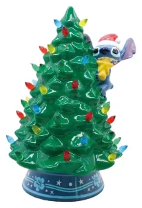 Albero di Natale in Ceramica Disney con Luci Stitch 30 cm