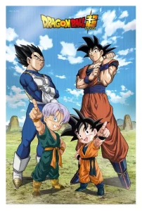 Poster 3D Dragon Ball Super: Battaglia degli Dei - Goku, Vegeta e Famiglia (38 x 58 cm)