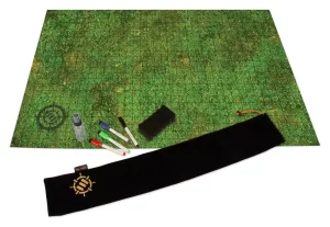 Tappetino da Gioco ENHANCE con Griglia - Kit Campagna D&D Verde