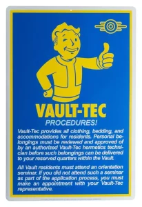 Cartello Metallico Fallout - Procedure