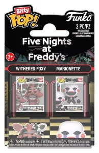 Five Nights at Freddy's Bitty POP! - Confezione Doppia Withered Foxy & Marionette da 2 cm