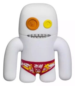 Fuggler Sasquoosh Bianco: Feature Figures in Scatola Vetro