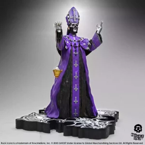 Statua Papa V Perpetua Ghost Rock Iconz - Mantello Viola, 22 cm