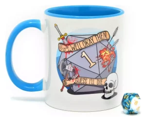 Set Regalo Glassstaff: Tazza & Dado D20 - Immagino Morirò