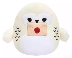 Peluche Squishmallow Harry Potter Hedwig con Lettera - 20 cm