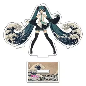 Hatsune Miku x Hokusai iXima: Supporto Acrilico Die-Cut 'La Grande Onda' (Confezione da 5)