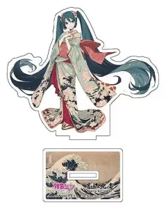 Hatsune Miku x Katsushika Hokusai iXima Stand Acrilico Die-Cut L'Onda Grande di Kanagawa (Kimono) - Set da 5