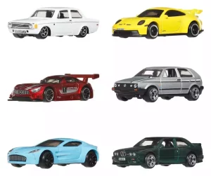 Hot Wheels Silver Series Euro Style - Set da 6 Modelli in Metallo Scala 1/64