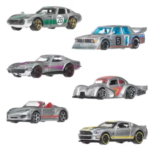 Hot Wheels Silver Series: Confezione da 6 Veicoli Die-Cast Zamac 1/64