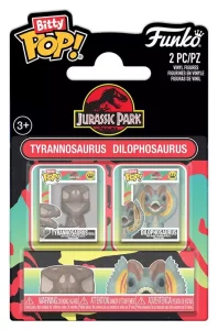 Jurassic Park Bitty POP! Tyrannosaurus e Dilophosaurus - Set da Collezione 2 cm