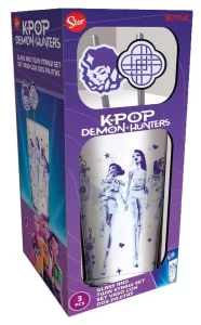 Bicchiere KPop Demon Hunters in Vetro con Cannucce da 485 ml