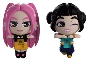 Action Figure KPop Demon Hunters Mira & Zoey Monitor Buddiez - 6 cm