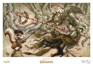 Labyrinth (1986) Stampa d'Arte 'Il Cavaliere Che Non Si Arrende' Edizione Limitata 30 x 42 cm