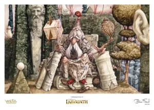 Labyrinth (1986) Stampa Artistica a Edizione Limitata del Saggio del Labirinto 30 x 42 cm