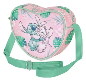 Borsa a Tracolla Cuore Lilo & Stitch Rosa