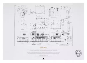 Stampa Artistica Lord of the Rings: Il Cortile di Minas Tirith (59 x 42 cm)