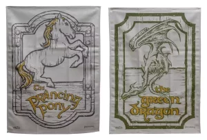 Asciugamani Lord of the Rings - Green Dragon & Prancing Pony (69 cm)