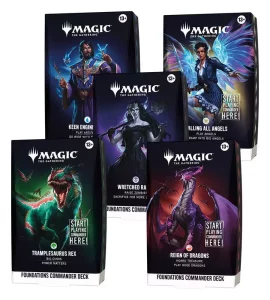 Magic the Gathering - Set di 5 Commander Decks Foundations (Inglese)