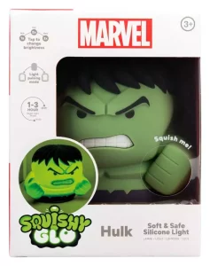 Marvel Universe SquishyGlo Hulk: Luce LED in Silicone Ricaricabile da 15 cm