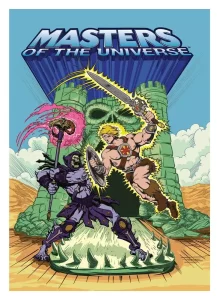 Stampa d'Arte He-Man & Skeletor Edizione Limitata 42 x 30 cm