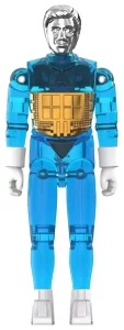 Action Figure Micronauts ReAction+ Viaggiatore del Tempo (Blu Trasparente) - 10 cm