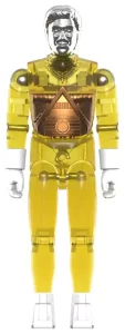 Micronauts ReAction+ Action Figure Serie 03: Viaggiatore del Tempo (Giallo Trasparente) - 10 cm