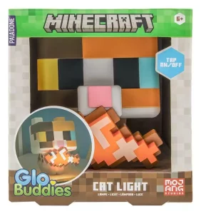 Luce Minecraft GloBuddies Gatto - 15 cm