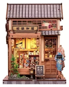Kit Casa in Miniatura Negozio di Kimono Sakura