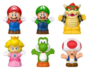 My Mario Little People: Set Miniature Collezionabili di Personaggi - 6 Figure da 7 cm