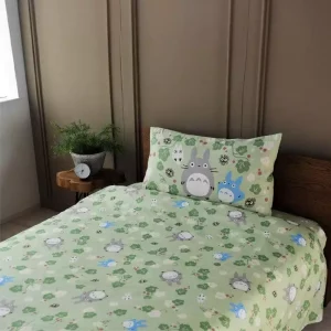 Completo di Lenzuola My Neighbor Totoro Natsu Foglia Verde