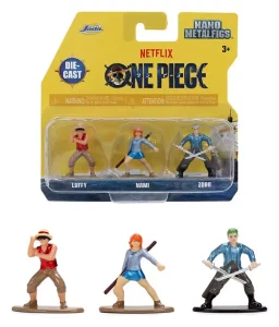 One Piece Nano Metalfigs - Set di Miniature da Collezione (3 Figure)