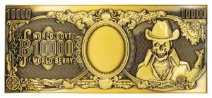 One Piece: Banconota Replica 10.000 World Berry in Metallo (6 x 15 cm)
