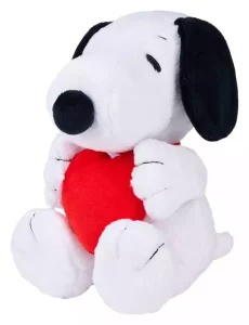Peluche Snoopy Peanuts Seduto con Cuore - 25 cm