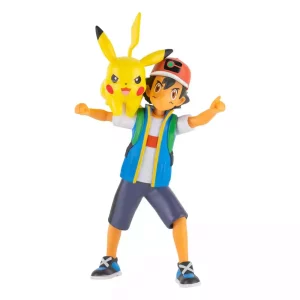 Pokémon Battle Feature Figures Ash & Pikachu - Action Figure 11 cm