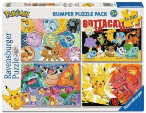 Pokémon Puzzle 4 Confezione Pokémon Buddies (4 puzzle da 100 pezzi)